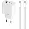 Nabíjačka Maxlife QC 20W s káblom USB-A a USB-C - biela Nabíjačka Maxlife QC 20W s káblom USB-A a USB-C - biela