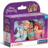 CLEMENTONI Obrázkové kocky Disney princeznej, 6 kociek