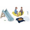 Set šmykľavka s vodnou hrou a pieskovisko so sedadlom XS Slide Blue Life Smoby dĺžka šmyku 90 cm a obojstranná hojdačka Dino Set šmykľavka s vodnou hrou a pieskovisko so sedadlom XS Slide Blue Life Smoby dĺžka šmyku 90 cm a obojstranná hojdačka Dino