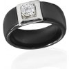 Dámsky keramický prsteň so zirkónom čierny S947130 Dámsky keramický prsteň so zirkónom čierny S947130