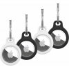 Silikónové puzdro FIXED silky pre Apple AirTag 4ks, 2x čierne + 2x biele Silikónové puzdro FIXED silky pre Apple AirTag 4ks, 2x čierne + 2x biele