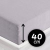 Froté napínacie prestieradlo na extra vysoký matrac FR-028 Svetlo sivé 200 x 220 - výška 40 cm Froté napínacie prestieradlo na extra vysoký matrac FR-028 Svetlo sivé 200 x 220 - výška 40 cm