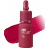 Peripera Ink The Velvet 16 Heart Fuchsia Pink zamatový tint na pery pre opticky plnšie a hydratované pery 4 g Peripera Ink The Velvet 16 Heart Fuchsia Pink zamatový tint na pery pre opticky plnšie a hydratované pery 4 g