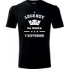 Tričko Legendy sa rodia v septembri čierne
