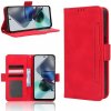 Peňaženkové kožené puzdro Skin Feel na Motorola Moto G13 / G23 / G53 5G - Červená Peňaženkové kožené puzdro Skin Feel na Motorola Moto G13 / G23 / G53 5G - Červená