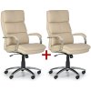 Kožené kancelárske kreslo STAIRS 1+1 ZADARMO, béžová Kožené kancelárske kreslo STAIRS 1+1 ZADARMO, béžová
