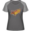 MyMate Predĺžené Tričko MY120 Dizajn Pes Hot Dog Grey Solid Heather Grey