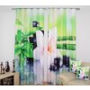 Moderné zelené závesy s bielou orchideou Šírka: 160 cm | Dĺžka: 250 cm (v sade sú 2 kusy) Moderné zelené závesy s bielou orchideou Šírka: 160 cm | Dĺžka: 250 cm (v sade sú 2 kusy)
