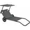 Plážové lehátko se stínítkem NILS Camp NC3307 šedé Plážové lehátko se stínítkem NILS Camp NC3307 šedé
