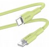 PURO Soft nabíjací a dátový kábel USB-C / USB-C pre iPhone / iPad / AirPods - 1,5 m - svetlo zelený PUUSBCUSBCICONLGRN