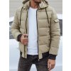 Dstreet pánska zimná bunda s kapucňou TX4838 Béžová