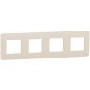 Unica Studio - Krycí rámček štvornásobný, Béžový Unica Studio - Krycí rámček štvornásobný, Béžový
