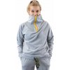 Dámska mikina XISS, YELLOW ZIP Sivá,Žltá L/XL Dámska mikina XISS, YELLOW ZIP Sivá,Žltá L/XL