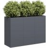 Kvetináč z práškovanej ocele, sivý VidaXL, 120 cm x 40 cm x 80 cm Kvetináč z práškovanej ocele, sivý VidaXL, 120 cm x 40 cm x 80 cm