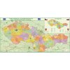 nástenná mapa Slovensko a Česko administratívne členenie 100x200cm lamino, lišty nástenná mapa Slovensko a Česko administratívne členenie 100x200cm lamino, lišty