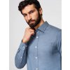 Ombre Men's SLIM FIT shirt in decorative fabric with pocket - blue OM-SHCS modrá S Ombre 5902228967903 Ombre Men's SLIM FIT shirt in decorative fabric with pocket - blue OM-SHCS modrá S Ombre 5902228967903