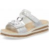 Dámske šľapky RIEKER 62936-90 strieborná S6 42 Dámske šľapky RIEKER 62936-90 strieborná S6 42
