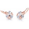 Cutie Diamonds bicolor detské náušnice zo zlata s diamantmi C2230-10-10-X-4-D