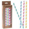 Papierová slamka Jumbo, 24cm, priemer 8mm, rôzne farebné špirály (50ks) Papierová slamka Jumbo, 24cm, priemer 8mm, rôzne farebné špirály (50ks)