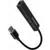 AXAGON HMA-GL3A 3x USB-A + GLAN, USB3.2 Gen 1 hub, kovový, 20 cm USB-A kábel HMA-GL3A