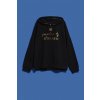 Hoodie with decorative lettering čierna S Moodo 5904152378398 Hoodie with decorative lettering čierna S Moodo 5904152378398