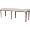 Lavice se lněným čalouněním 150 x 40 x 48 cm krémově bílá Bílá 245361 Lavice se lněným čalouněním 150 x 40 x 48 cm krémově bílá Bílá 245361