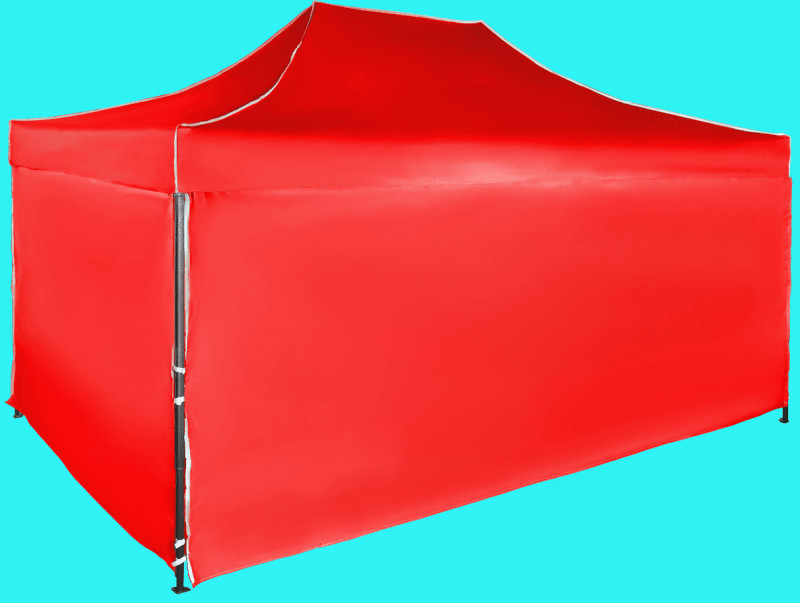 Expodom Párty stan 3x4,5m oceľový Červená 4 bočné plachty