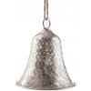Kovový závesný zvonček 17 cm, farba strieborná, rustik Kovový závesný zvonček 17 cm, farba strieborná, rustik