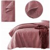 Prehoz na posteľ Room99 polyester 240 cm x 220 cm ružový Prehoz na posteľ Room99 polyester 240 cm x 220 cm ružový