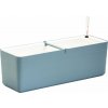 Plastia truhlík samozavlažovací Berberis - sivomodrá + biela 80 cm Plastia truhlík samozavlažovací Berberis - sivomodrá + biela 80 cm