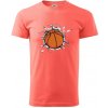 Basketbal lopta v triku - Klasické pánske tričko vyššej gramáže - 4XL ( Korálová ) Basketbal lopta v triku - Klasické pánske tričko vyššej gramáže - 4XL ( Korálová )
