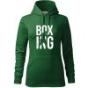 Nápis Boxing - Mikina dámská Cape s kapucí - 2XL ( Fľaškovozelená ) Nápis Boxing - Mikina dámská Cape s kapucí - 2XL ( Fľaškovozelená )