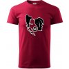 Border kólia obrys hlavy - Klasické pánske tričko vyššej gramáže - XS ( Marlboro červená ) Border kólia obrys hlavy - Klasické pánske tričko vyššej gramáže - XS ( Marlboro červená )