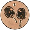Stolný tenis: Hliníkový emblém na trofej Ø 50 mm bronzová Stolný tenis: Hliníkový emblém na trofej Ø 50 mm bronzová