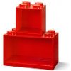 LEGO Brick závesné police, set 2 ks červená (LEGO41171730)