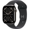 Apple Watch Series 11 GPS + Cellular 42mm Bridlicový sivý titán s čiernym športovým remienkom - M/L MF8T4WF/A Apple Watch Series 11 GPS + Cellular 42mm Bridlicový sivý titán s čiernym športovým remienkom - M/L MF8T4WF/A
