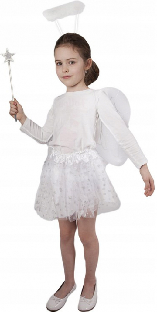 Anjelská sukňa TUTU s krídlami a doplnkami