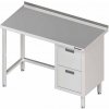 Přístěnný stůl, blok se dvěmi zásuvkami po pravé straně 1800x600x850 mm | STALGAST, 980256180 inox Přístěnný stůl, blok se dvěmi zásuvkami po pravé straně 1800x600x850 mm | STALGAST, 980256180 inox