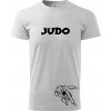 Judo nápis + postavy - Klasické pánske tričko vyššej gramáže - M ( Svetlosivý melír ) Judo nápis + postavy - Klasické pánske tričko vyššej gramáže - M ( Svetlosivý melír )
