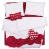 SCANquilt Obliečky KLASIK srdiečka červená bežný 1x paplón 140x200 + 1x vankúš 70x90 cm SCANquilt Obliečky KLASIK srdiečka červená bežný 1x paplón 140x200 + 1x vankúš 70x90 cm