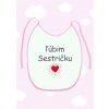 Detský podbradník Ľúbim sestričku ružový Detský podbradník Ľúbim sestričku ružový