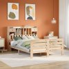 vidaXL Posteľ s knižnicou bez matraca 150x200 cm borovicový masív vidaXL Posteľ s knižnicou bez matraca 150x200 cm borovicový masív