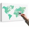 Obraz na korku mapa sveta v zelenom odtieni Obraz na korku mapa sveta v zelenom odtieni