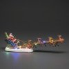 Dekorácia Konstsmide Santa Claus so sobím záprahom na batérie 10 LED 35,5 cm farebné svetlo