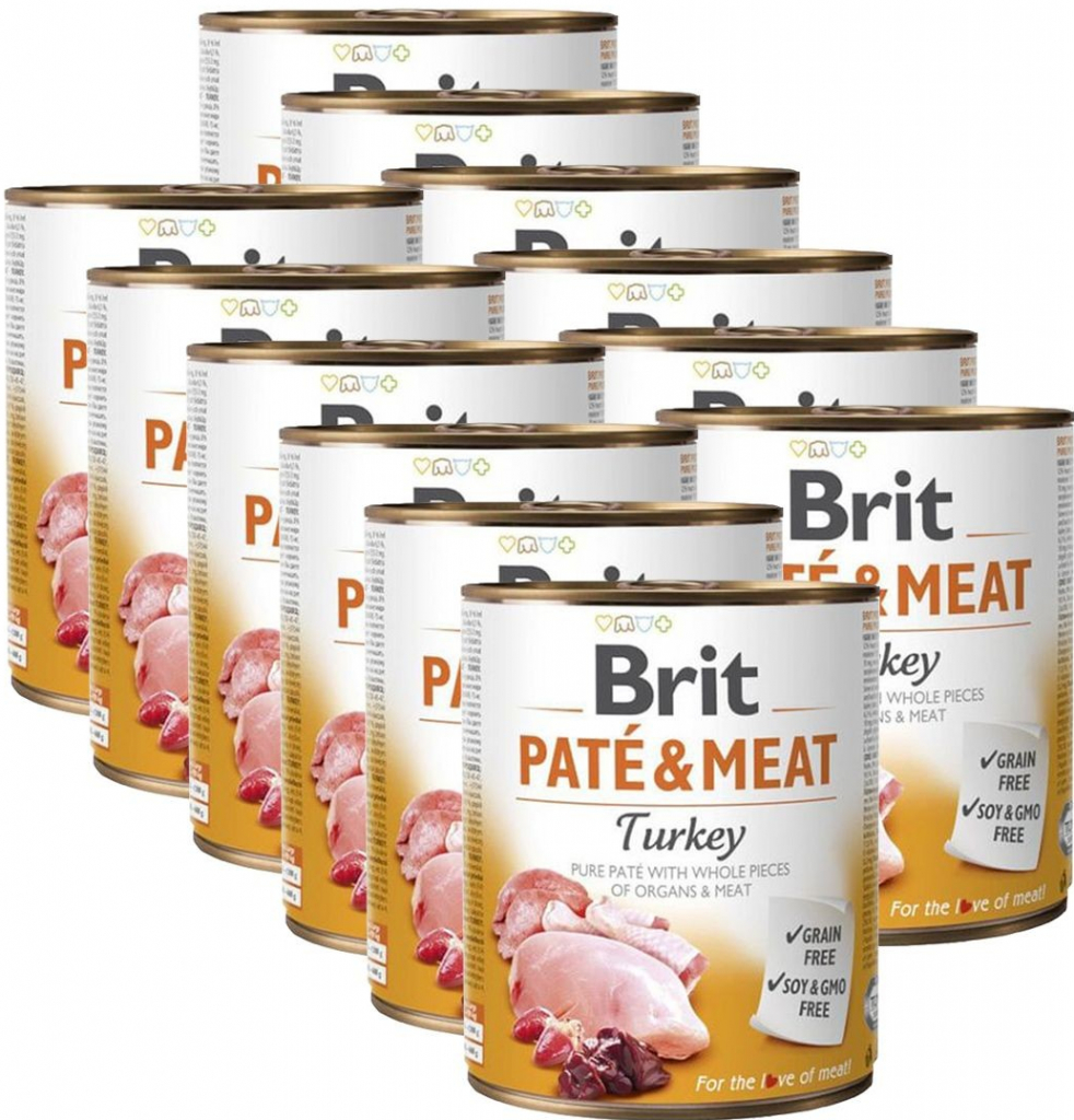 Brit Paté & Meat Turkey 12 x 0,8 kg
