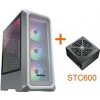 COUGAR PC skříň ARCHON 2 Mesh RGB White Mid Tower Mesh Front Panel 3 x ARGB Fans 3mm TG Left Panel + COUGAR PSU STC600 COUGAR PC skříň ARCHON 2 Mesh RGB White Mid Tower Mesh Front Panel 3 x ARGB Fans 3mm TG Left Panel + COUGAR PSU STC600