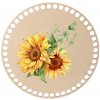 ČistéDrevo Drevené veko na košík - slnečnica Zvoľte variant: 12 cm ČistéDrevo Drevené veko na košík - slnečnica Zvoľte variant: 12 cm