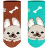 Hestysocks Veselé ponožky Buldog - členkové Hestysocks Veselé ponožky Buldog - členkové