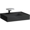 LAUFEN Kartell asymetrické závesné umývadlo s odkladacou plochou vpravo, s otvorom, bez prepadu, so skrytým odpadom, 600 x 460 mm, lesklá čierna, H8183340201111 LAUFEN Kartell asymetrické závesné umývadlo s odkladacou plochou vpravo, s otvorom, bez prepadu, so skrytým odpadom, 600 x 460 mm, lesklá čierna, H8183340201111