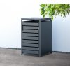 Westmann Kubus 1 kovový box na odpadkové koše 240L 68 x 80 x 116 cm, antracitová